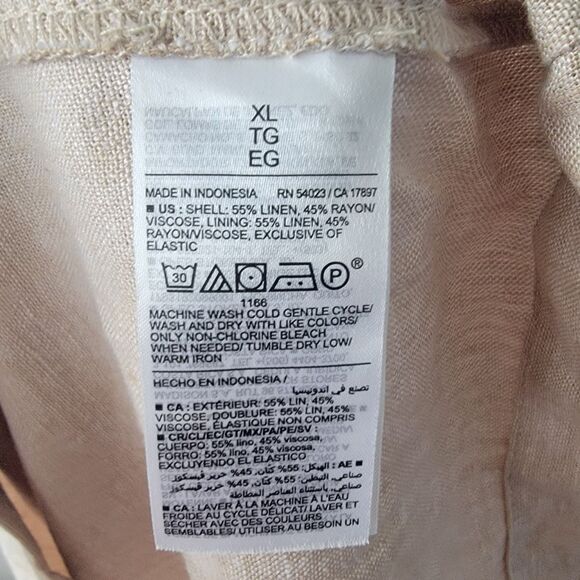 old navy women's fit & flare linen blend midi dress size XL minimalist - Picture 7 of 7